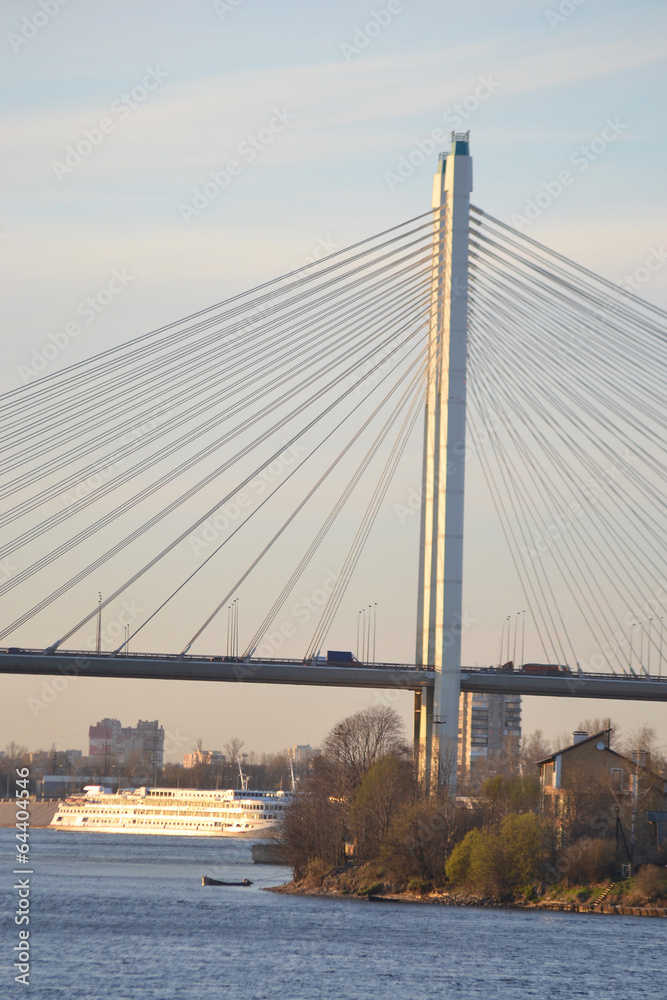 Fototapeta premium Cable-Stayed Bridge in St.Petersburg