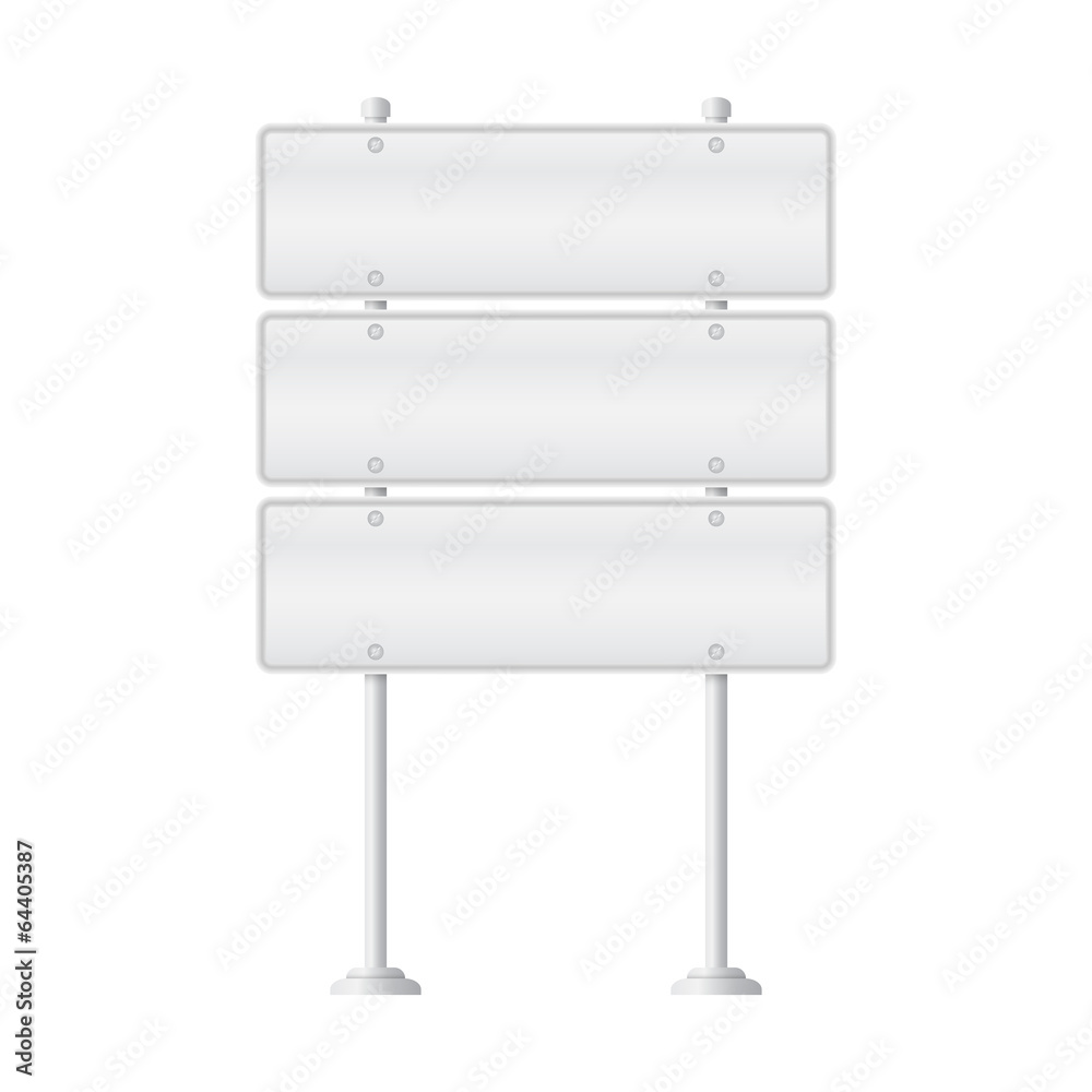 Obraz premium Vector of metal signpost on isolated white background