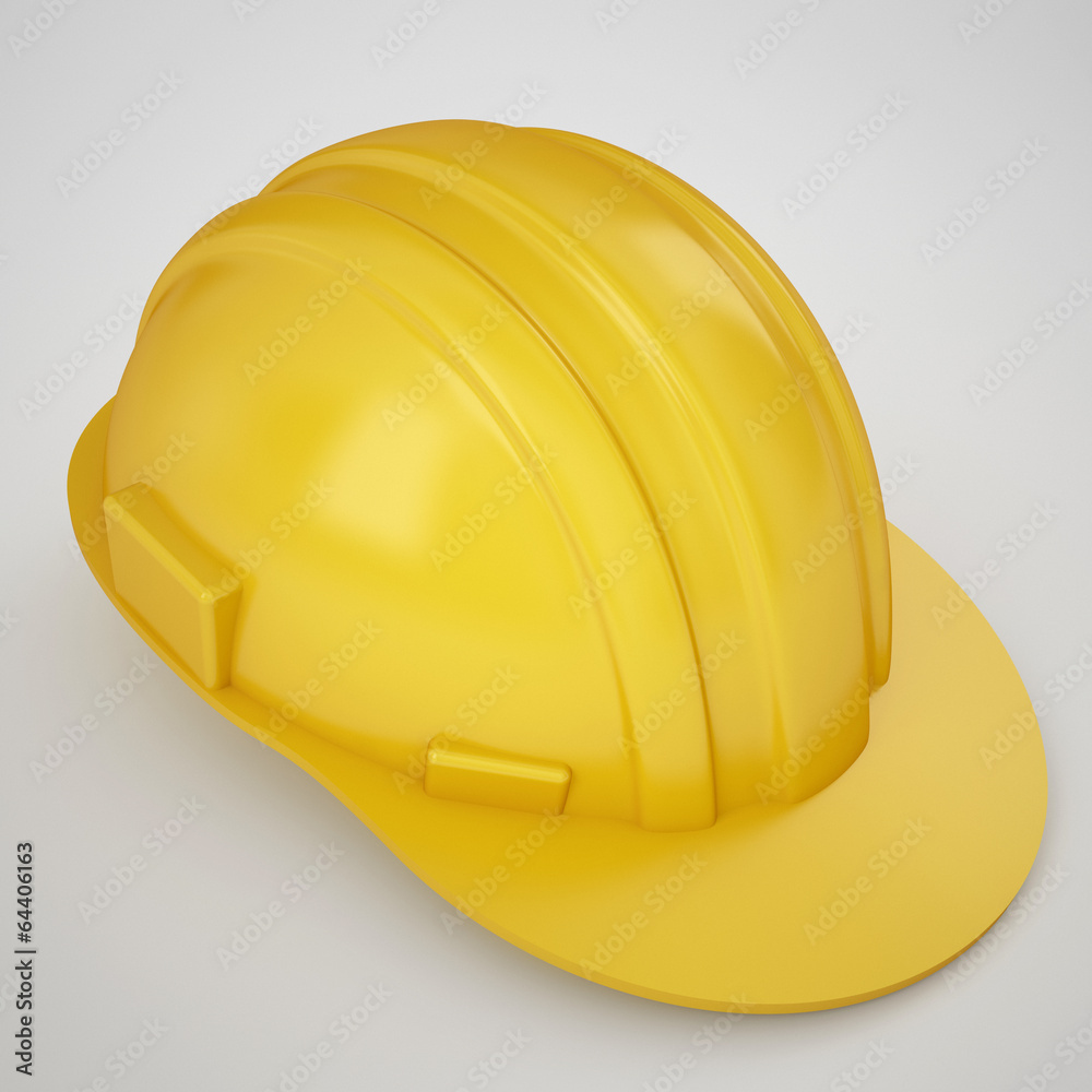 Fototapeta premium construction hard yellow helmet