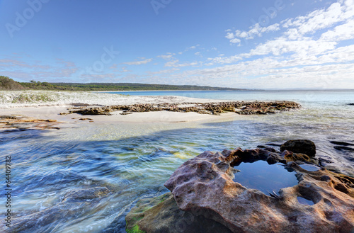 Flat Rock Creek at southern end of Hyams Beach