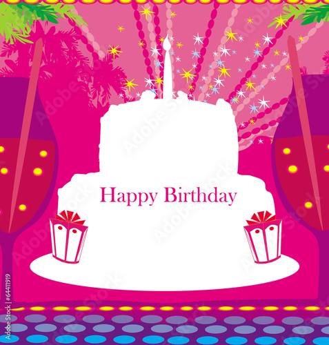 Happy Birthday - abstract greeting card