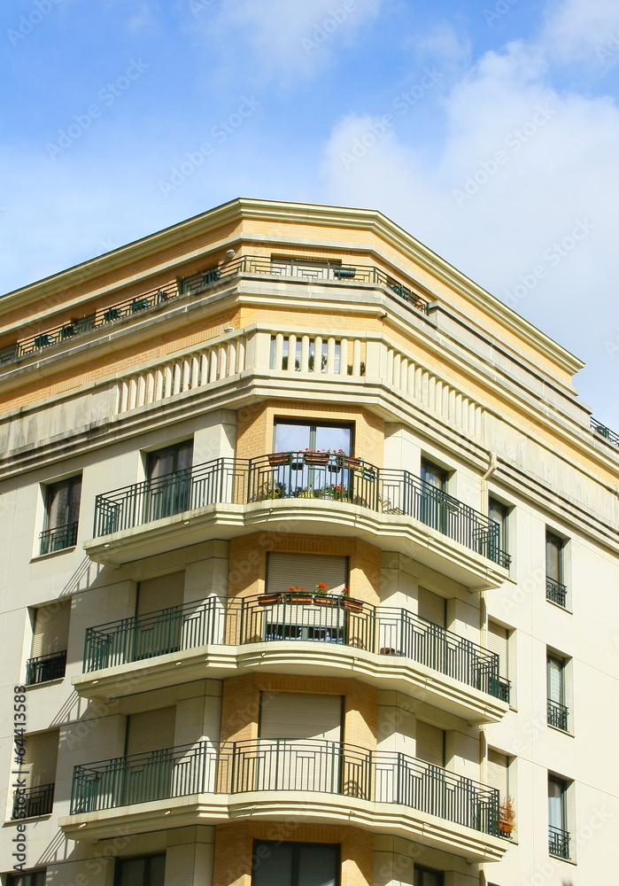 Obraz premium immeuble paris,architecture parisienne