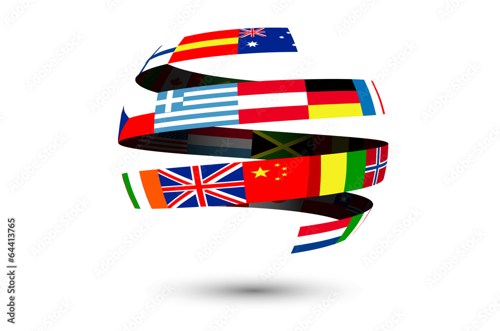 bandiere del mondo Stock Vector | Adobe Stock