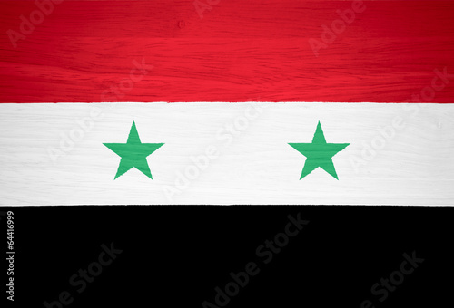 Free Download Syria flag on wood texture - GFXLoad