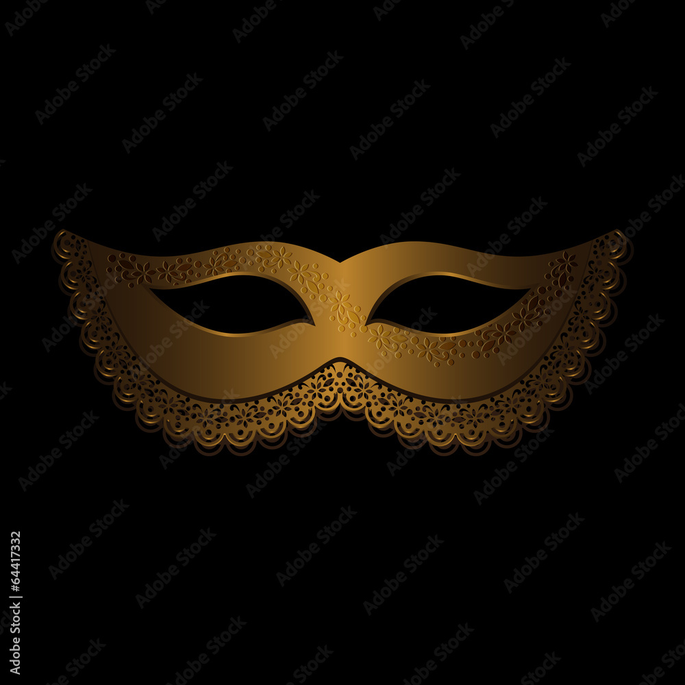 golden carnival mask
