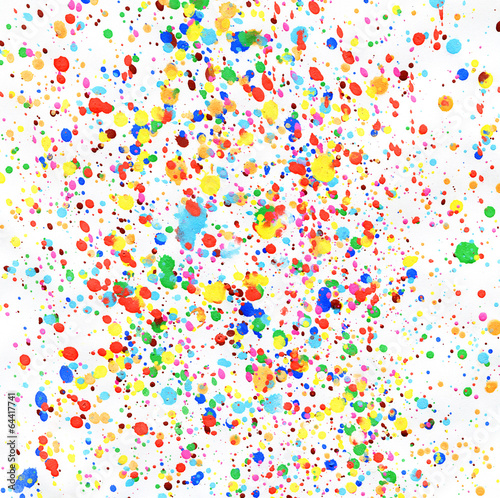 Colorful drops of paint