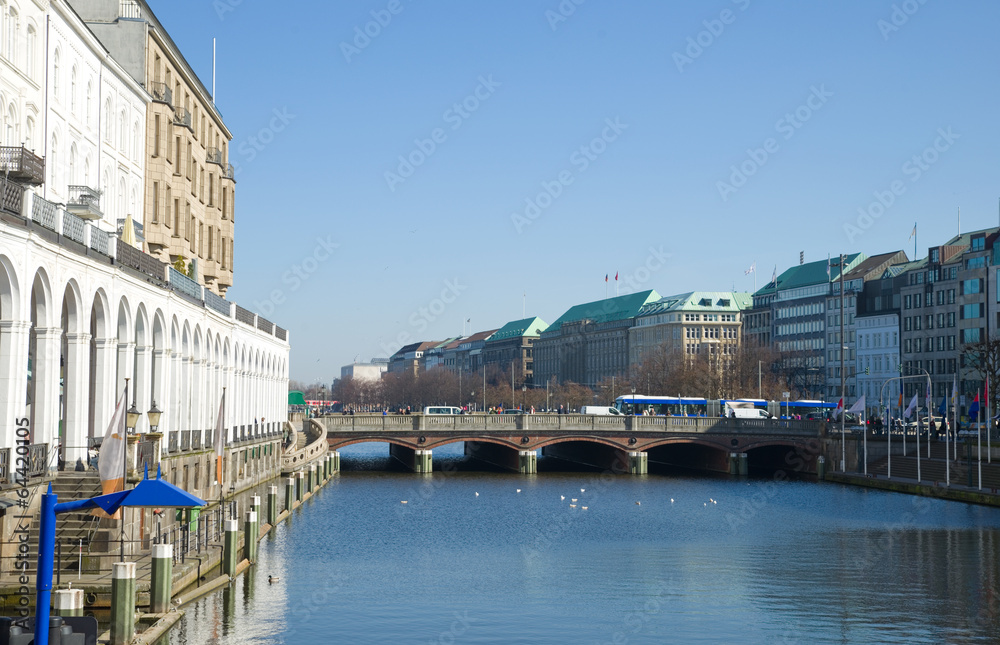 Naklejka premium Alsterarkaden - Hamburg