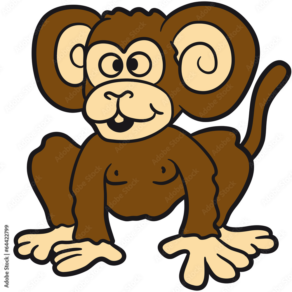 Fototapeta premium Kleiner Affe mit Riesen Ohren