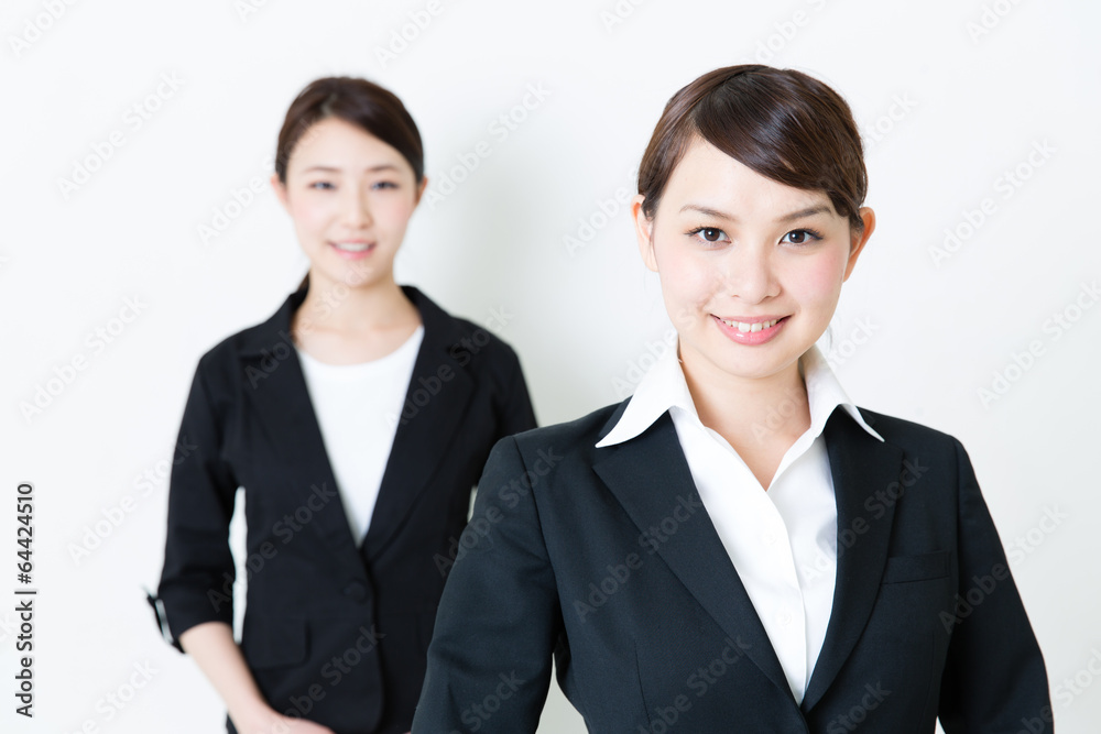 asian businesswomen on white background asian businesswomen on white background