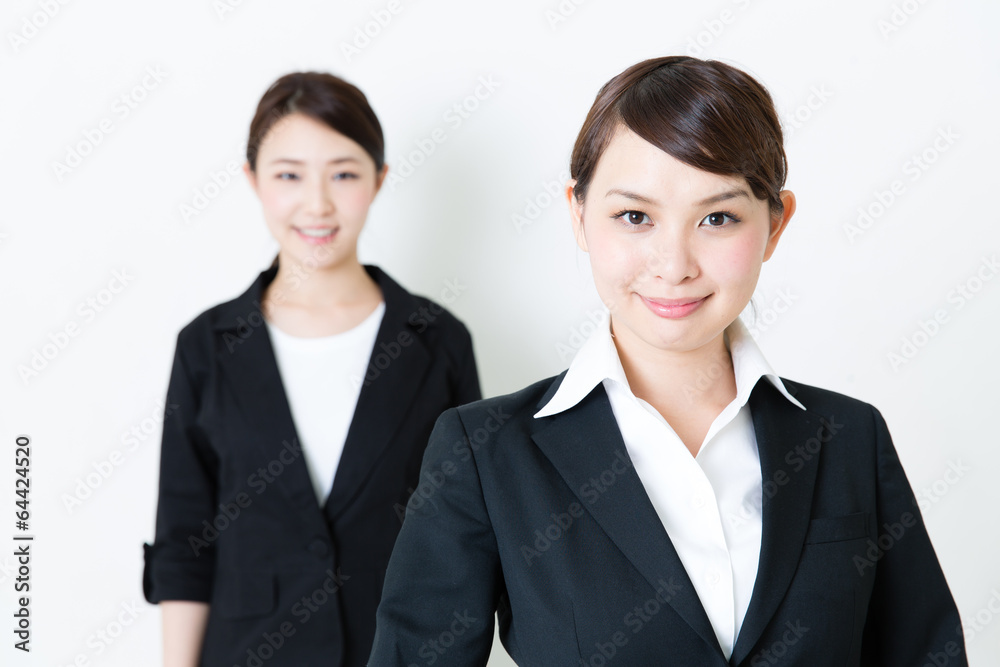 asian businesswomen on white background asian businesswomen on white background