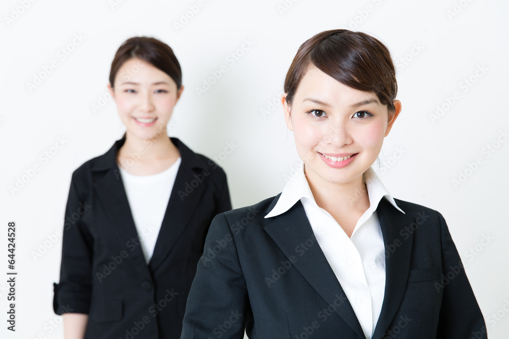 asian businesswomen on white background asian businesswomen on white background