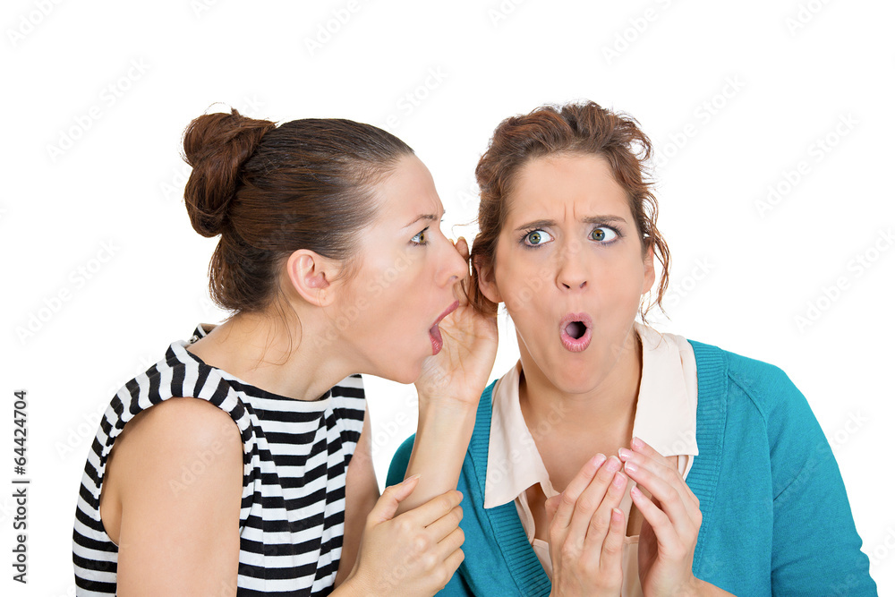 Bad rumors. Portrait of two young women gossiping Bad rumors. Portrait of two young women gossiping