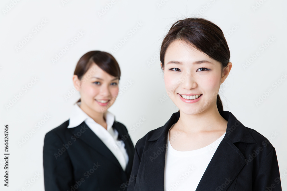 asian businesswomen on white background asian businesswomen on white background