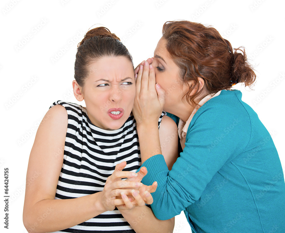 Bad rumors. Portrait of two young women gossiping Bad rumors. Portrait of two young women gossiping