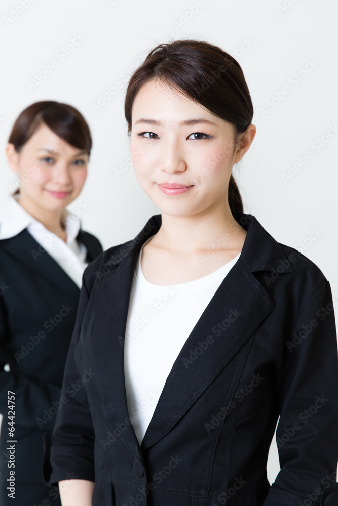asian businesswomen on white background asian businesswomen on white background