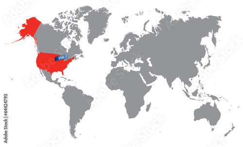 vector mape of world and usa