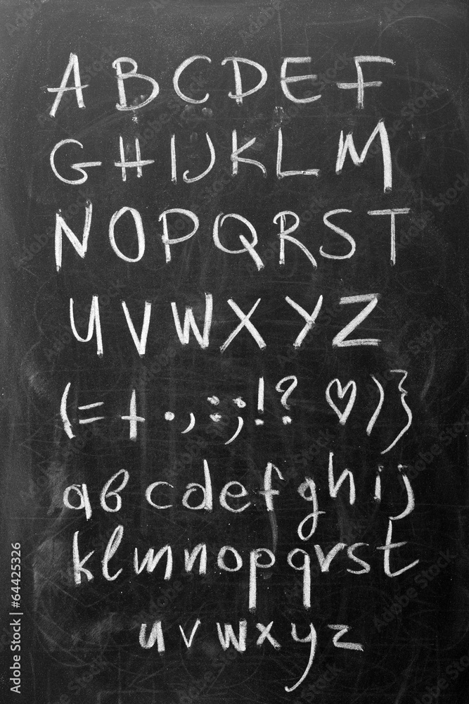 Obraz premium Alphabet on blackboard