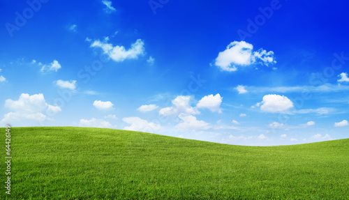 Green Hills with Blue Sky photo