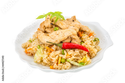 Fried rice with chicken