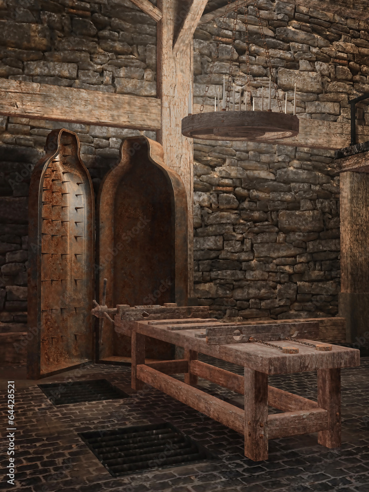 Średniowieczna sala tortur - obrazy, fototapety, plakaty 