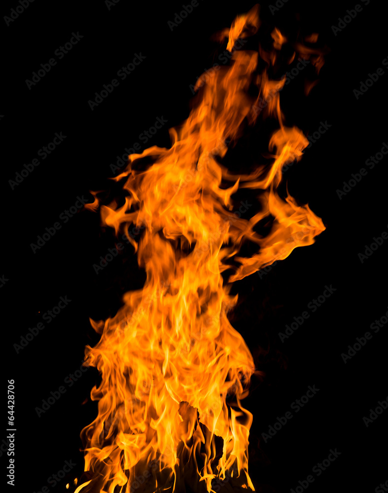 Fototapeta premium Orange fire flames