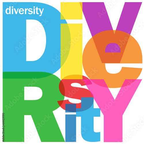 DIVERSITY Letter Collage (statistics people immigration)