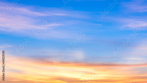 sunset sky and cloud background © Peera