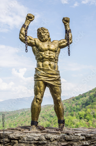 Statue of Prometheus with Broken Chain