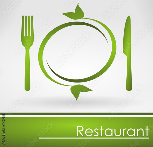 logo restaurant vert