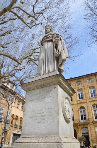 Canvas-taulu Statue du roi René, Aix-en-Provence