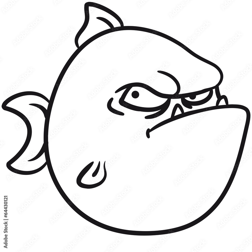 Obraz premium Böser Grimmiger Fisch