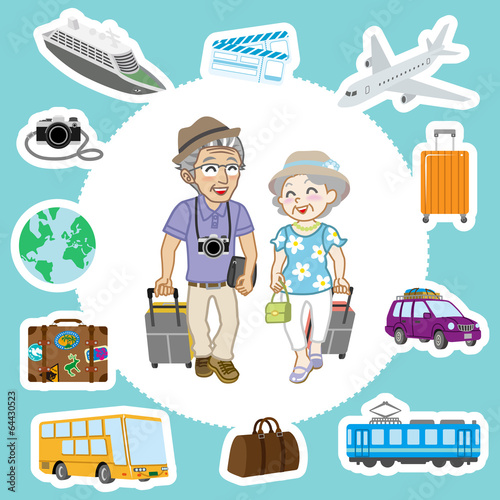 Travel set ,Senior Couple