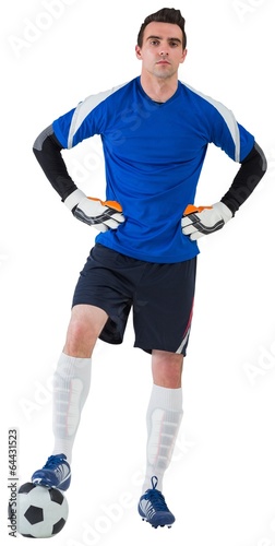 Handsome goalkeeper in blue jersey © WavebreakmediaMicro