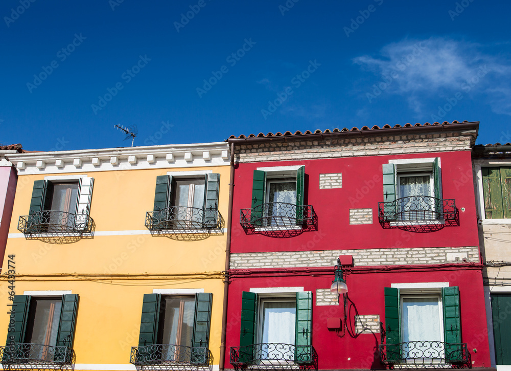 Yellow and Red Homes in Burano