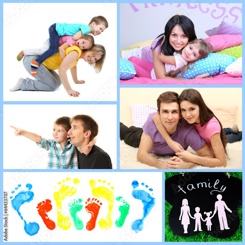 Happy family collage