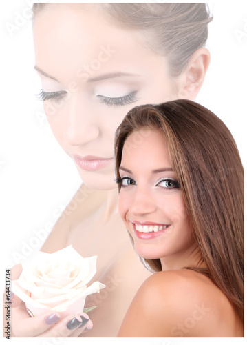 Portrait of beautiful woman...