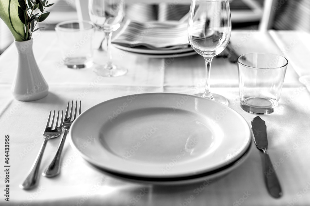 table setting in restaurant interior table setting in restaurant interior