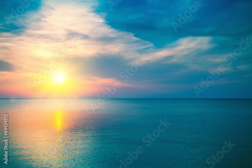Magic sunrise over sea