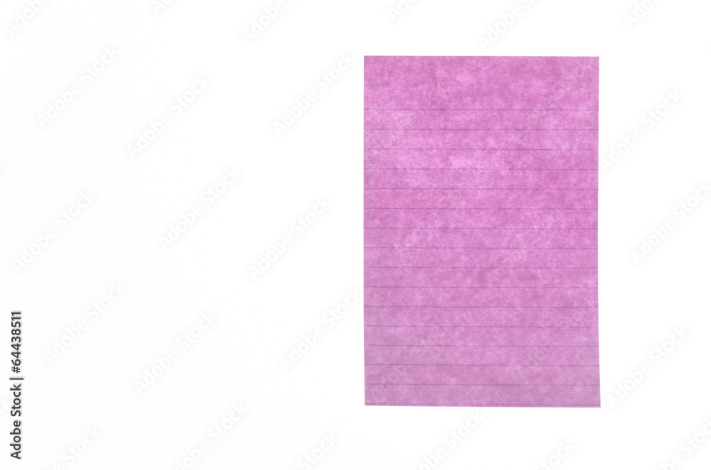 Paper note isolated on white background Paper note isolated on white background