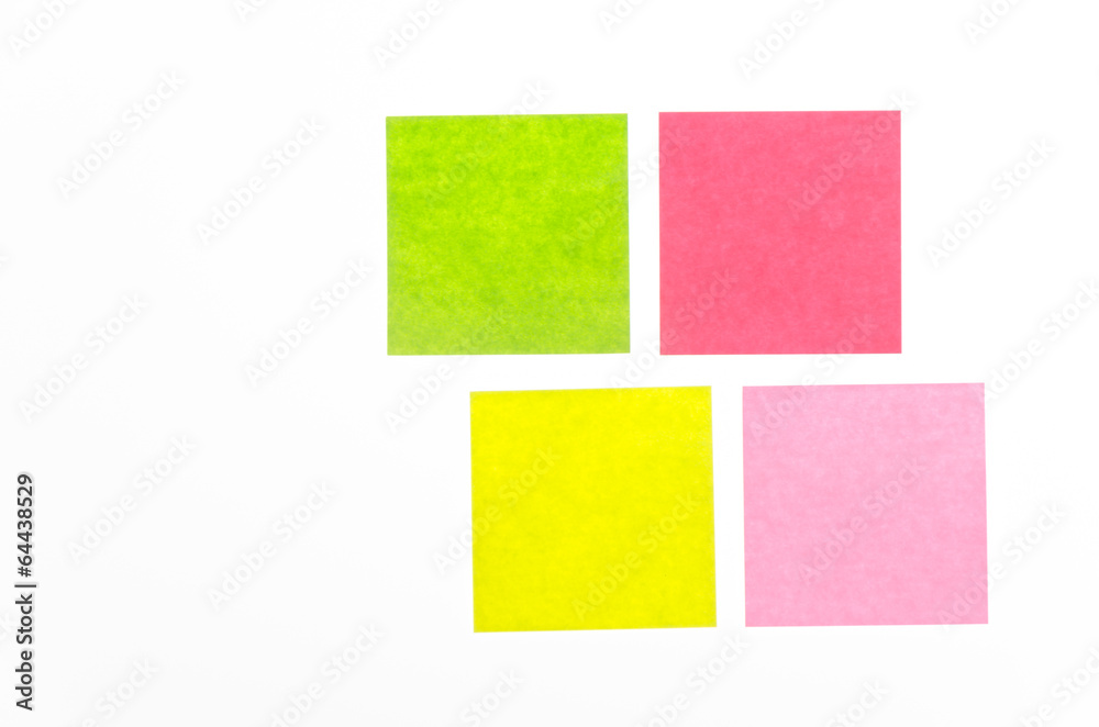Paper note isolated on white background Paper note isolated on white background