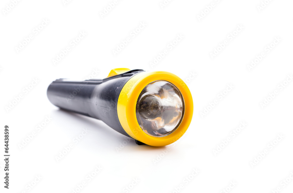 Flashlight isolated white background Flashlight isolated white background