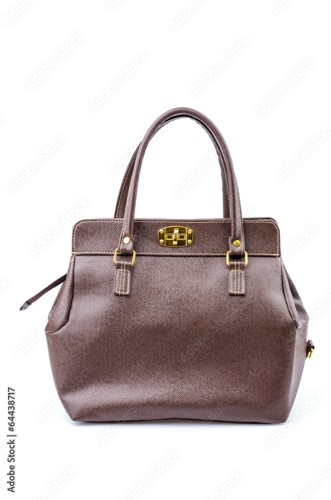 Woman leather bag isolated white background Woman leather bag isolated white background