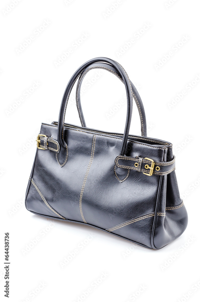 Woman leather bag isolated white background Woman leather bag isolated white background