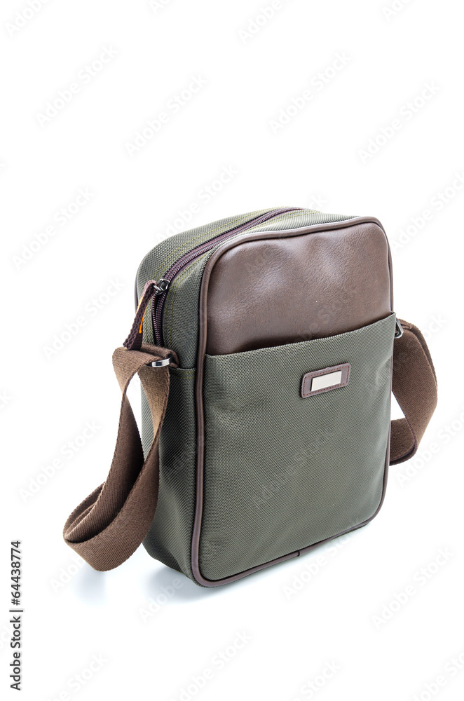 Naklejka premium Men bag isolated on white background