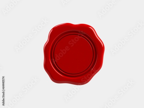 Wax seal on a white background