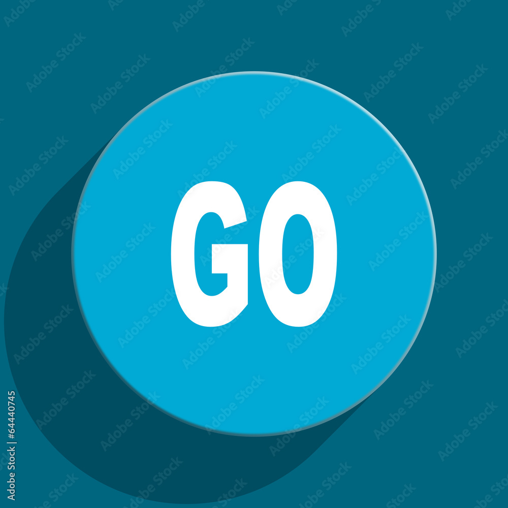 go blue flat web icon go blue flat web icon