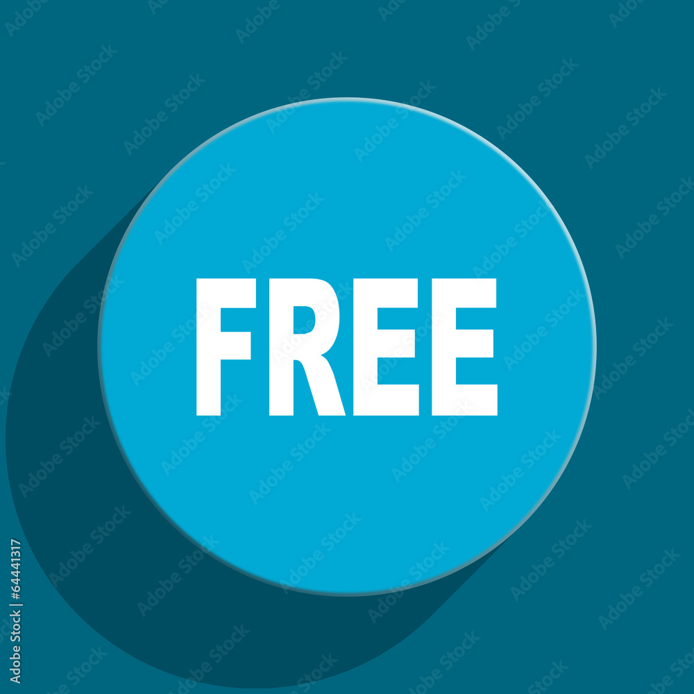 Obraz premium free blue flat web icon