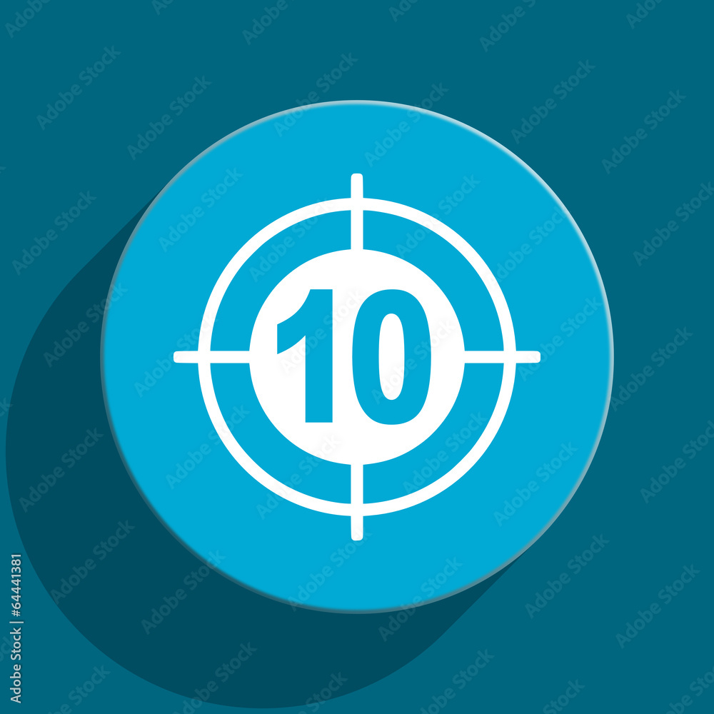target blue flat web icon target blue flat web icon