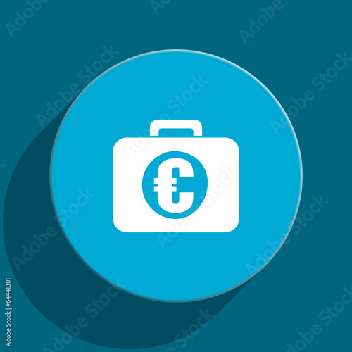 financial blue flat web icon © Alex White