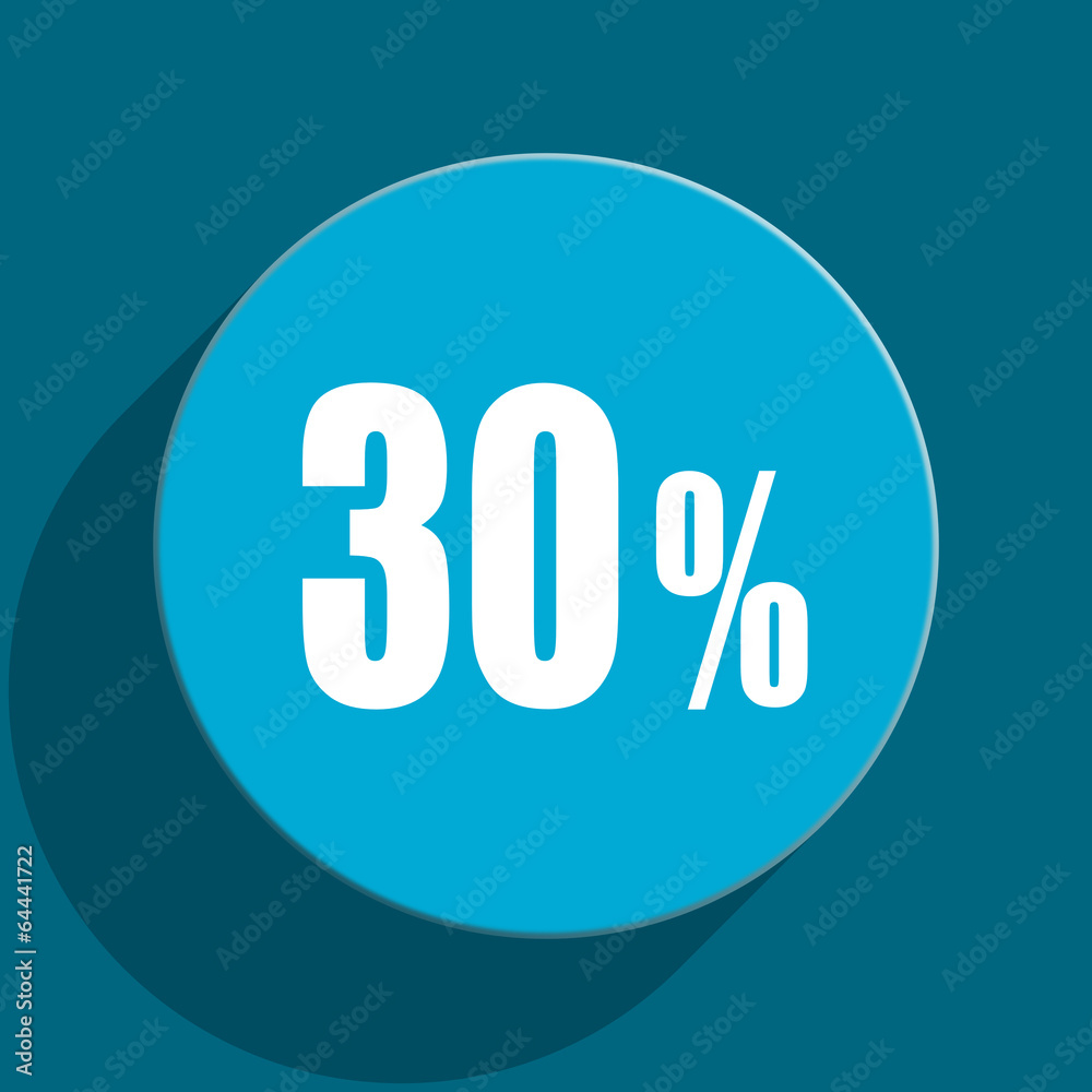 30 percent blue flat web icon 30 percent blue flat web icon